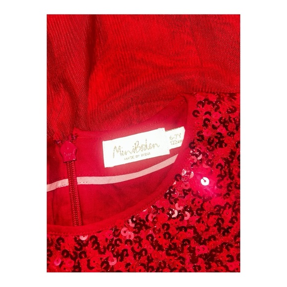 Mini Boden Red Sequined Dress - Picture 6 of 6